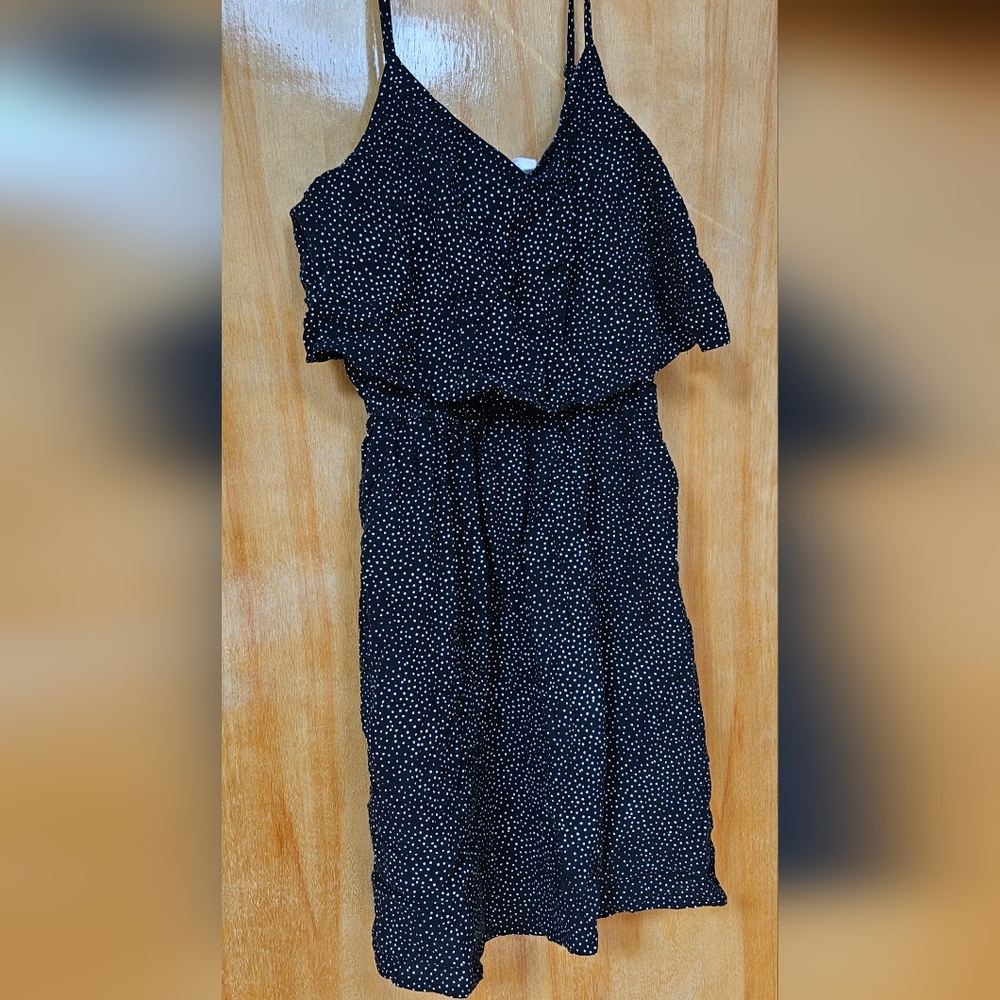 H&M Black Dress with White Dots